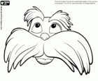 Der Lorax. Das Gesicht des Charakter von Autor erstellt Dr.Seuss