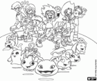 Digimon die Protagonisten mit ihren Digimons Babys