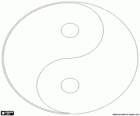 Symbol des Ying und Yang für daoistische Philosophie und religion