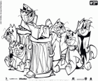 Top Cat und seine Bande. Die sechs Katzen sind die Protagonisten des animierten Films Top Cat