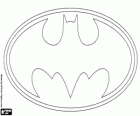 Das berühmte Logo von Batman, die Fledermaus