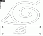 Naruto Stirnband mit dem Zeichen des Dorfes Blatt