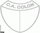 Wappen der Club Atlético Colón de Santa Fe. Argentinischer Fußballverein