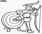 Der berühmte Bogenschütze Robin Hood puzzle