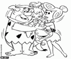 Die Feuerstein, die Feuerstein Familie: Fred, Wilma und Pebbles, Dino