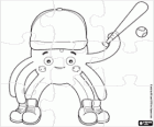 Pypus spielen Baseball puzzle