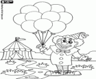 Clown mit luftballons