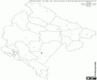 Karte der Republik Montenegro. Auf der Balkanhalbinsel, grenzt an Albanien, Kroatien, Bosnien und Herzegowina, Serbien und Kosovo