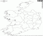 Karte von Republik Irland. Land, die auch mit Nord-Irland in den Atlantik Irland belegt