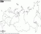 Karte von Russland, der Russischen Föderation. Das größte Land der Welt befindet sich in Europa und Asien. Russland hat Küsten im Pazifischen und arktischen Meere und der Ostsee, Schwarzes Meer und Kaspisches Meer