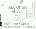 Sebastian Vettel, der jüngste Formel 1 Fahrer dreimal Weltmeister 2010, 2011 und 2012