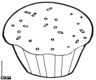 Ein Muffin, ein Produkt Gebäck für das Frühstück