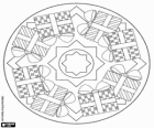 Mandala mit Boxen für Weihnachtsgeschenke