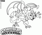 Skylander Cynder, ein weiblicher Drache mit unheimlichen Fähigkeiten. Untoter Skylanders