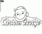 Original-Logo von Curious George in Englisch, Coco Der neugierige Affe	