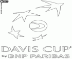 Davis Cup Logo mit dem sponsor BNP Paribas