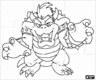Bowser oder King Koopa puzzle, der Hauptfeind in Mario Spiele