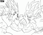 Kampf zwischen Goku und Vegeta