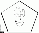 Fünfeck mit Gesicht