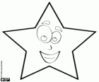 Sterne mit einem lustigen Gesicht