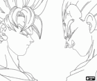 Goku und Vegeta, von Angesicht zu Angesicht