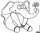 Elefant mit einer Blume