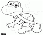 Puzzle von Koopa Troopa, die Schildkröte, ein Feind des Mario