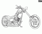 Ein Chopper, eine angepasste Motorrad