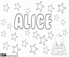 Alice. Name des germanischen und französischer Herkunft, seine Bedeutung ist Adel
