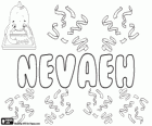 Nevaeh, moderne Name erstellt durch das englische Wort Heaven, Himmel, rückwärts schreiben