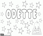 Odette, Name des germanischen Ursprungs. Verkleinerungsform von Oda