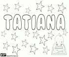 Tatiana, slawische Name lateinischen Ursprungs, abgeleitet von Tatianus, Tatius