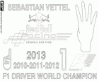 Sebastian Vettel, 2013 F1-Weltmeister, den vierten WM-Titel in Folge