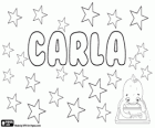 Carla, Name des germanischen Ursprungs. Weibliche Form von Carl