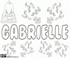Gabrielle, Vorname hebräischen Ursprungs. Weibliche Form für den Namen Gabriel
