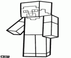 Steve von Minecraft. Das Zeichen, das der Spieler kontrolliert