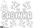 Gabinka, Vorname hebräischen Ursprungs. Weibliche Form von Gabriel