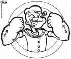 Popeye der Seemann, der berühmten Figur aus dem Comic-strip. Der Charakter von Popeye wurde von EC Segar erstellt und erstmals 1929 veröffentlicht