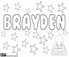 Brayden, Name des gälischen Ursprungs. Variante von Braden, seine Bedeutung ist Nachkomme des Bradán
