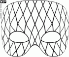 Bunte Maske für Harlekin