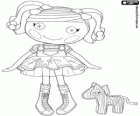 Spot Splatter Splash Lalaloopsy mit ihrem Haustier, ein zebra