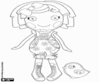 Dot Starlight von Lalaloopsy mit ihrem Haustier, ein Vogel