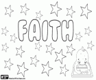 Faith, Name des englischen Ursprung. Abgeleitet vom englischen Wort Faith, ist seine Bedeutung glaube