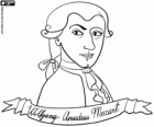 Büste von Wolfgang Amadeus Mozart. Berühmter österreichischer Komponist, 1756 geboren und starb im Jahre 1791