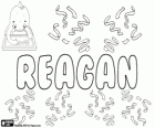 Reagan, Name des gälischen Ursprungs. Variante von Regan. Reagan, unisex-name