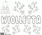 Wiolletta, Variante des Namens der Blume, die violett