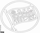 Abzeichen von Kickers Offenbach, deutscher Fußballverein aus der Stadt Offenbach am Main, Hessen