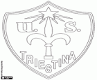 Abzeichen der Unione Triestina SSD, Fußballverein in Triest, Stadt aus Friaul-Julisch Venetien-region