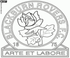 Logo der Blackburn Rovers F.C. Die Rovers, The Rovers. Fußballverein aus der Stadt Blackburn in Lancashire Grafschaft
