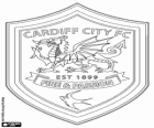 Emblem des Cardiff City FC, Fußballverein aus Cardiff, der walisischen Stadt. The Bluebirds